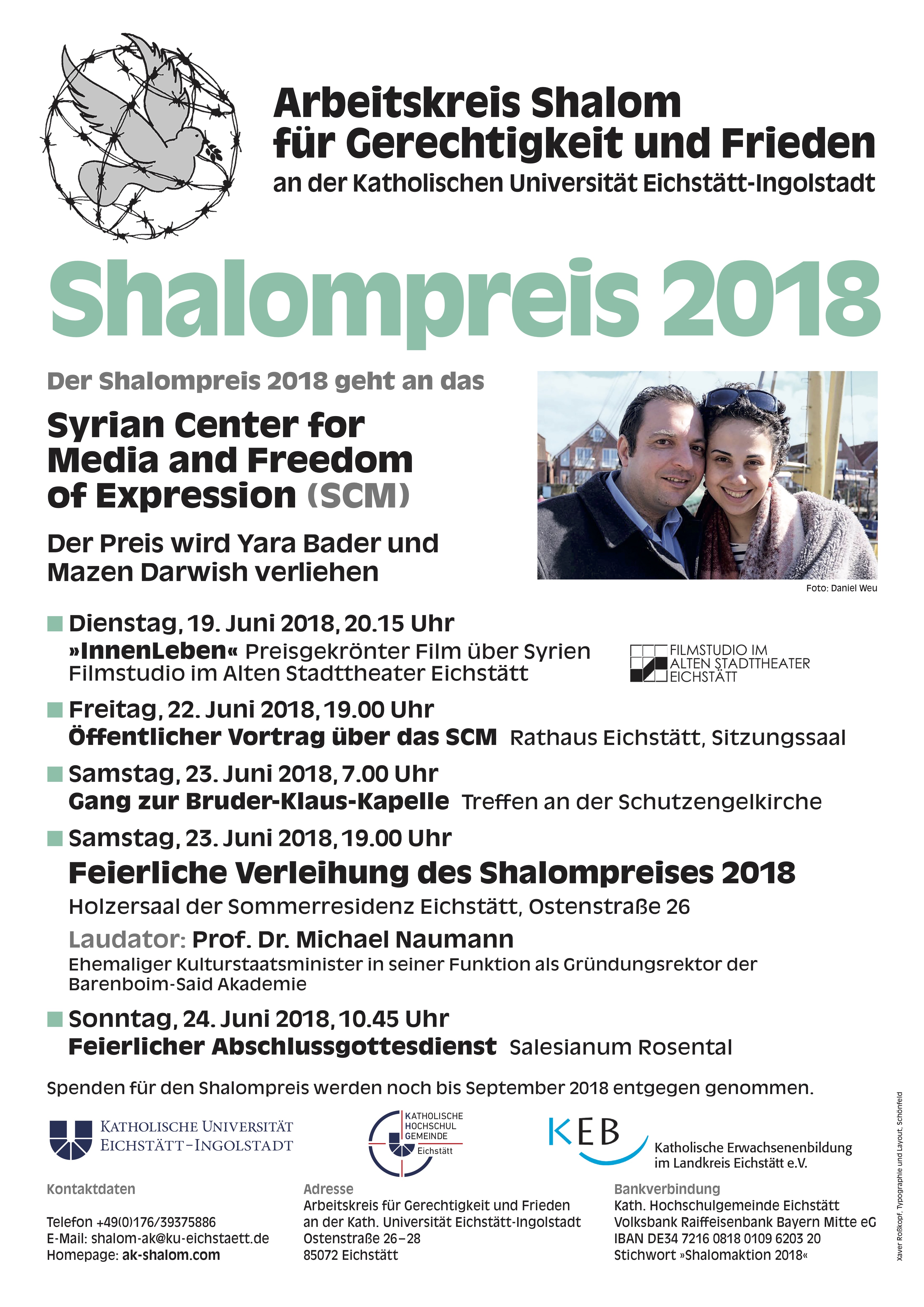 Shalompreis Woche 2018